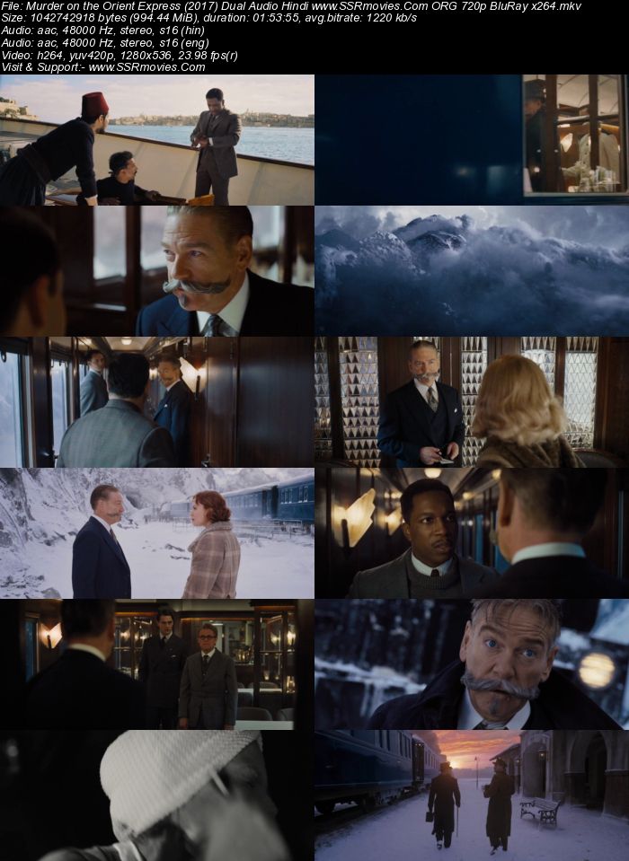 Murder on the Orient Express (2017) Dual Audio Hindi 720p BluRay x264 950MB Full Movie Download