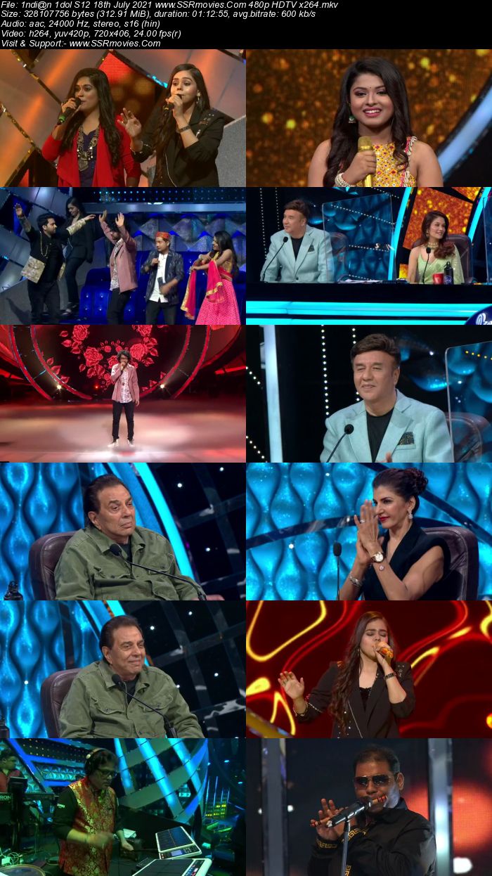 Indian Idol S12 18th July 2021 480p 720p HDTV x264 300MB Download