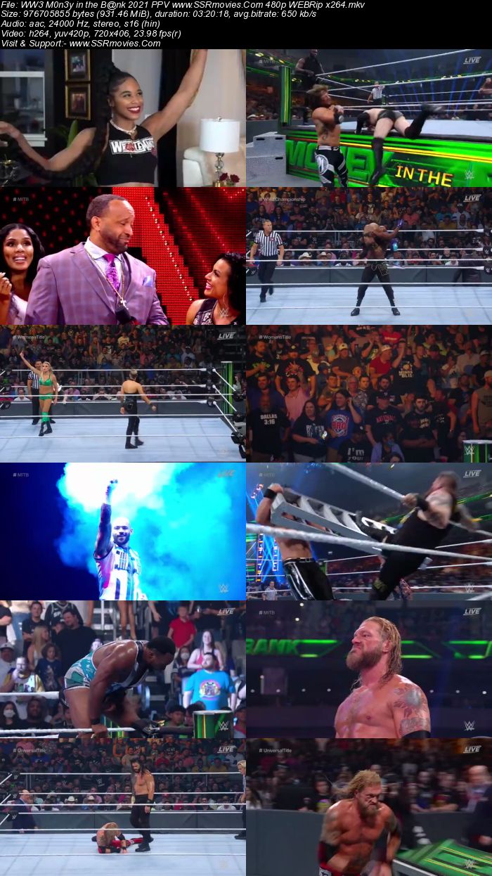 WWE Money in the Bank 2021 PPV 480p 720p WEBRip x264 Download