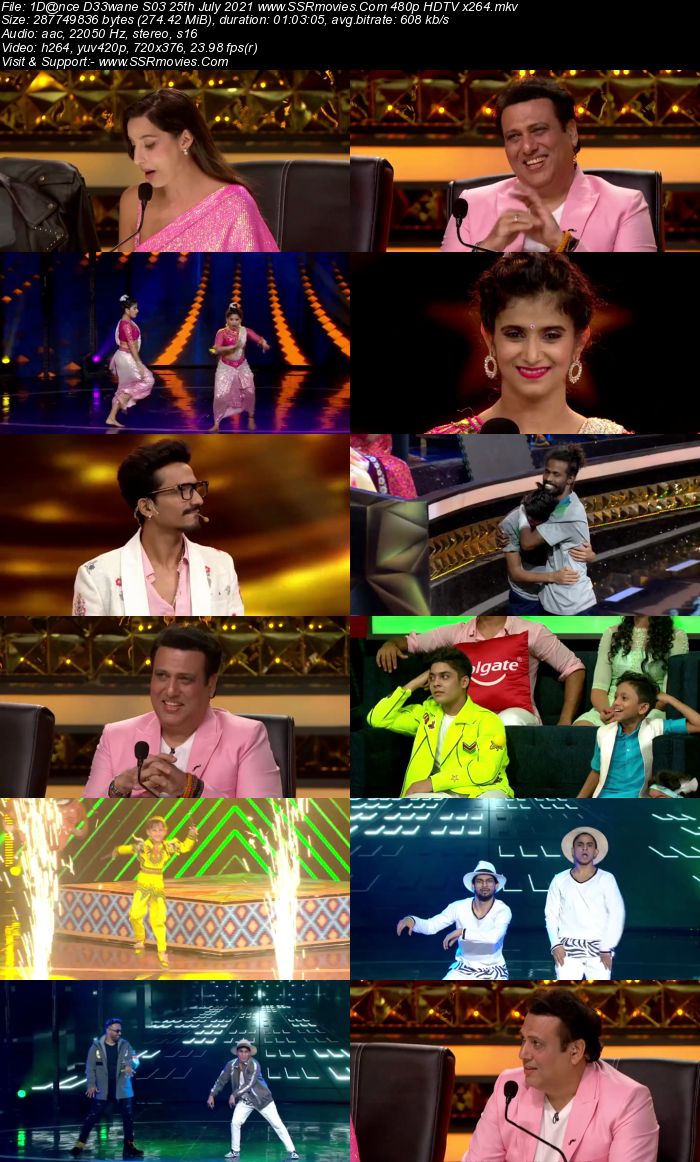 Dance Deewane S03 25th July 2021 480p 720p HDTV x264 350MB Download