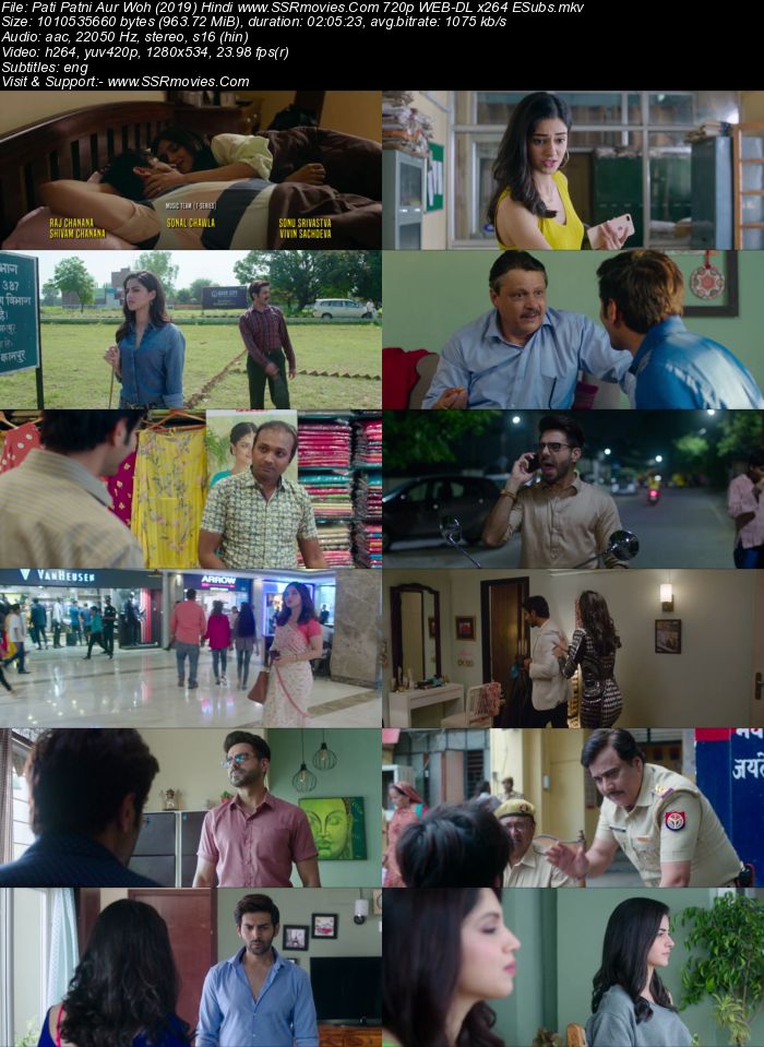 Pati Patni Aur Woh (2019) Hindi 480p WEB-DL x264 350MB ESubs Full Movie Download