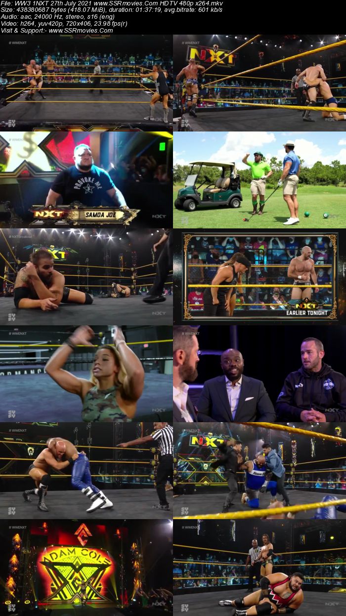 WWE NXT 27th July 2021 HDTV 480p 720p Full Show Download