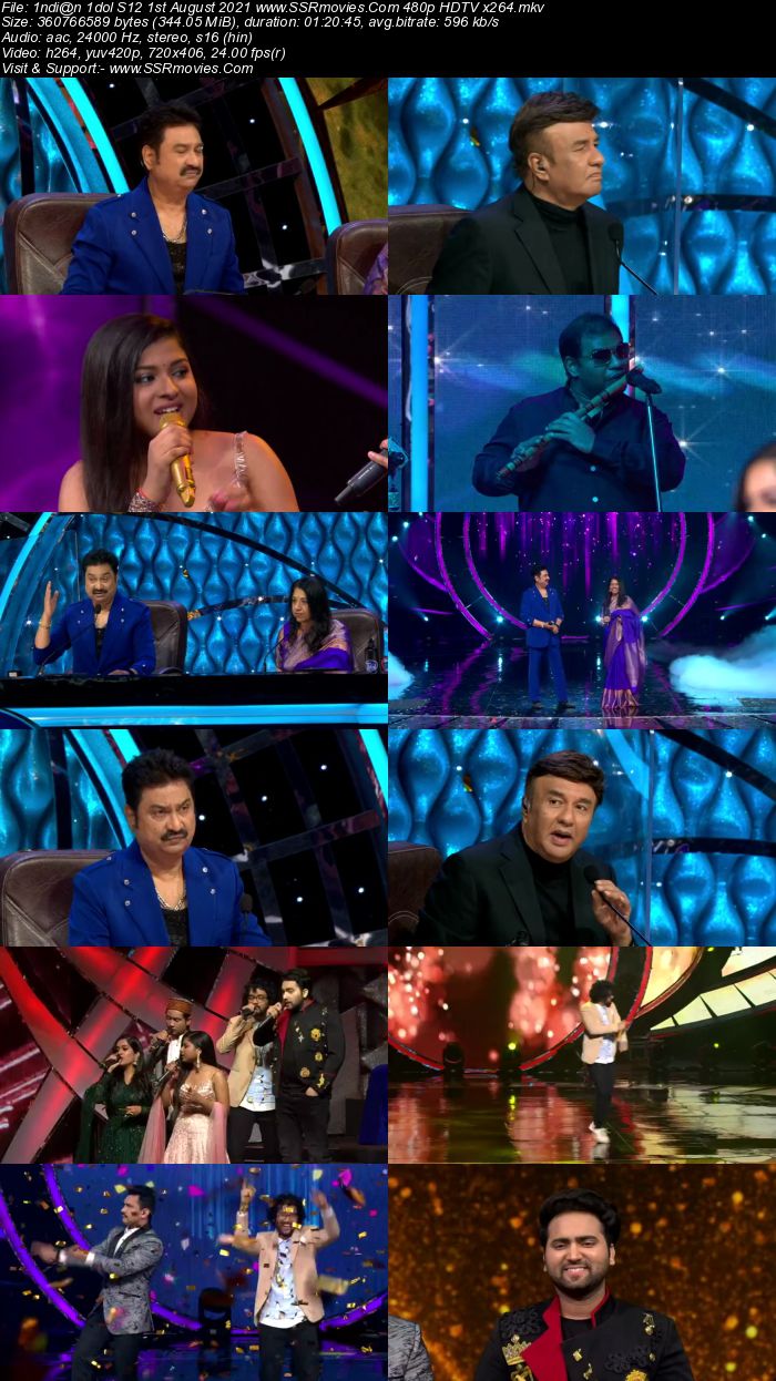 Indian Idol S12 1st August 2021 480p 720p HDTV x264 300MB Download