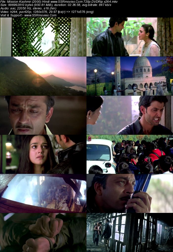 Mission Kashmir (2000) Hindi 480p DVDRip x264 450MB Full Movie Download