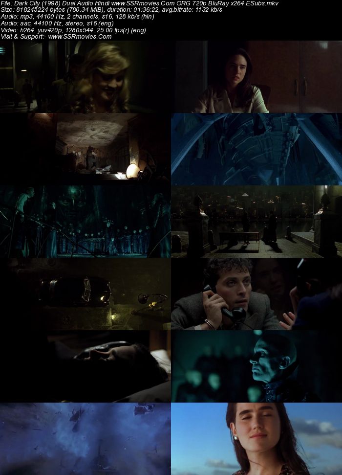 Dark City (1998) Dual Audio Hindi ORG 480p BluRay x264 300MB ESubs Full Movie Download