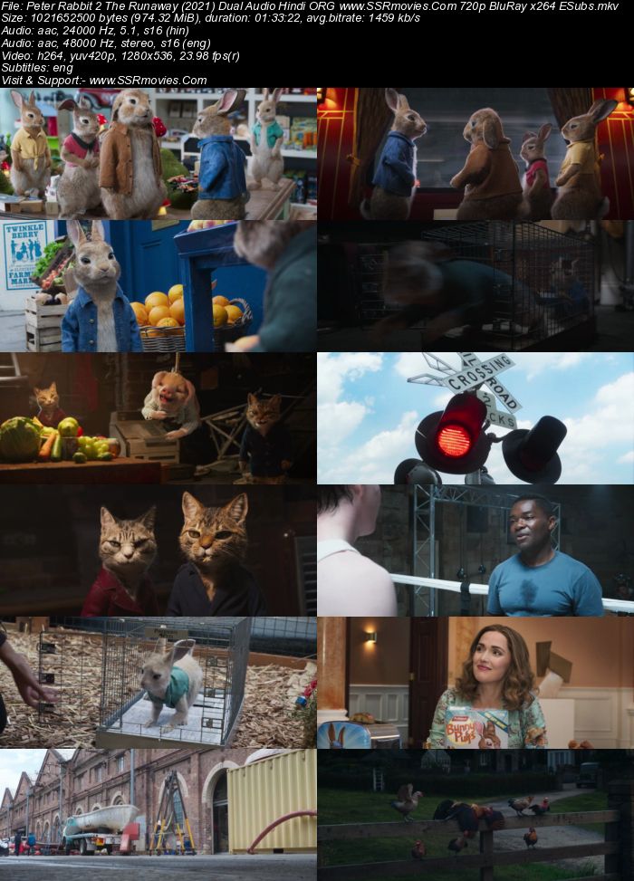 Peter Rabbit 2: The Runaway (2021) Dual Audio Hindi 720p BluRay x264 950MB Full Movie Download