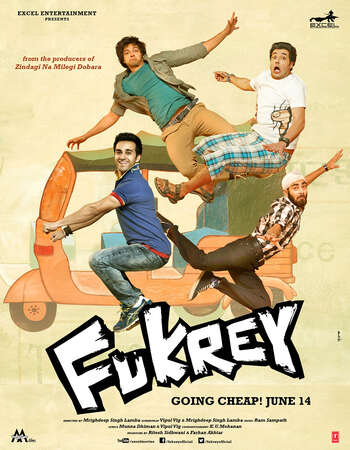 Fukrey (2013) Hindi 480p BluRay x264 400MB Full Movie Download