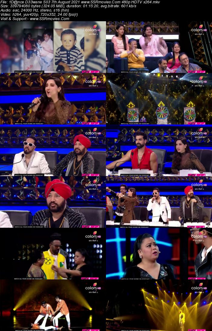 Dance Deewane S03 7th August 2021 480p 720p HDTV x264 350MB Download