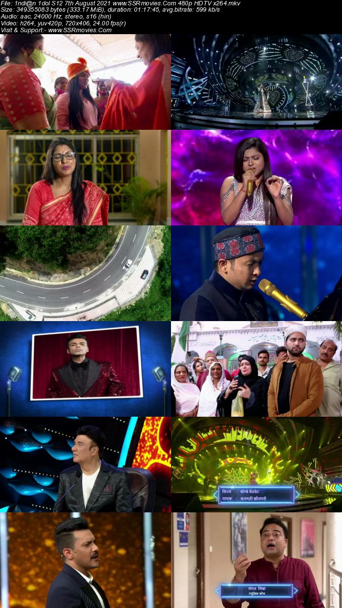 Indian Idol S12 7th August 2021 480p 720p HDTV x264 300MB Download