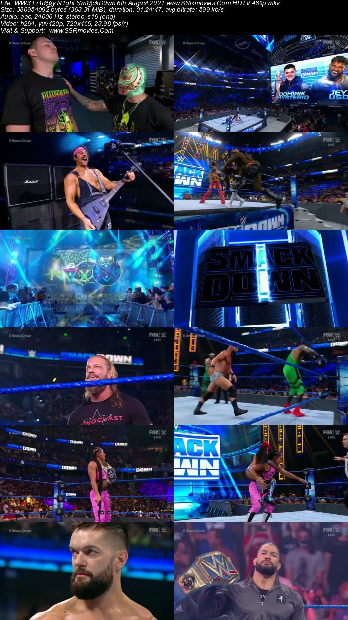 WWE Friday Night SmackDown 6th August 2021 HDTV 480p 720p Download