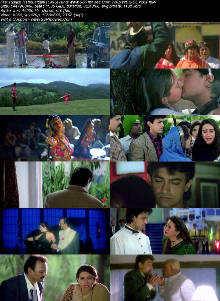 Raja Hindustani (1996) Hindi 720p WEB-DL x264 1.3GB Full Movie Download