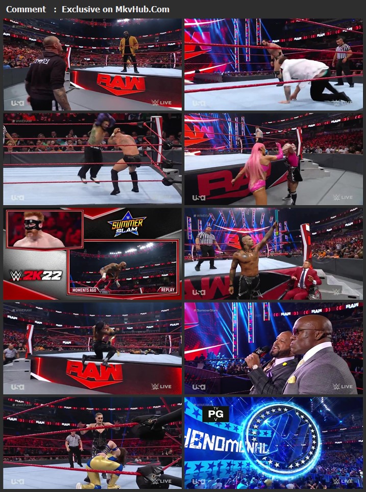 WWE Monday Night Raw 9th August 2021 720p WEBRip x264 1.1GB Download