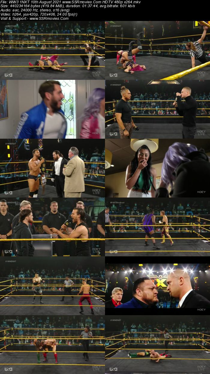 WWE NXT 10th August 2021 HDTV 480p 720p Full Show Download