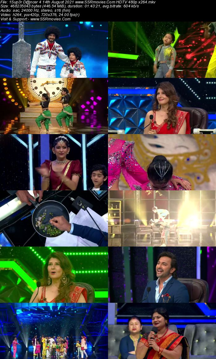 Super Dancer 4 14th August 2021 HDTV 480p 720p x264 300MB Download