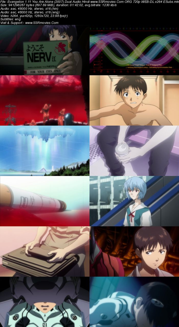 Evangelion: 1.0 You Are (Not) Alone (2007) Dual Audio Hindi ORG 480p WEB-DL 350MB ESubs Full Movie Download