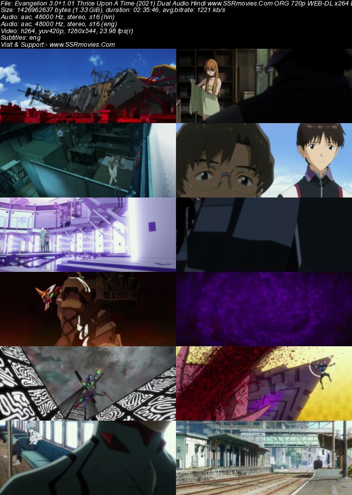 Evangelion 3.0+1.01 Thrice Upon A Time (2021) Dual Audio Hindi 720p WEB-DL x264 1.3GB Full Movie Download