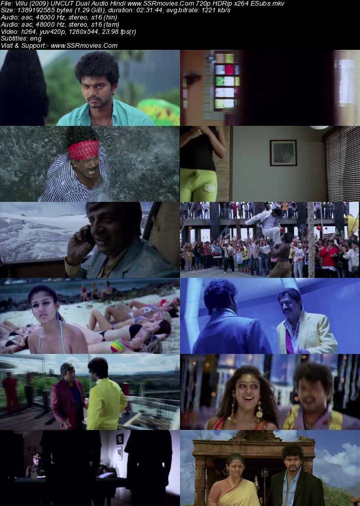 Villu (2009) UNCUT Dual Audio Hindi ORG 480p WEB-DL x264 500MB ESubs Full Movie Download