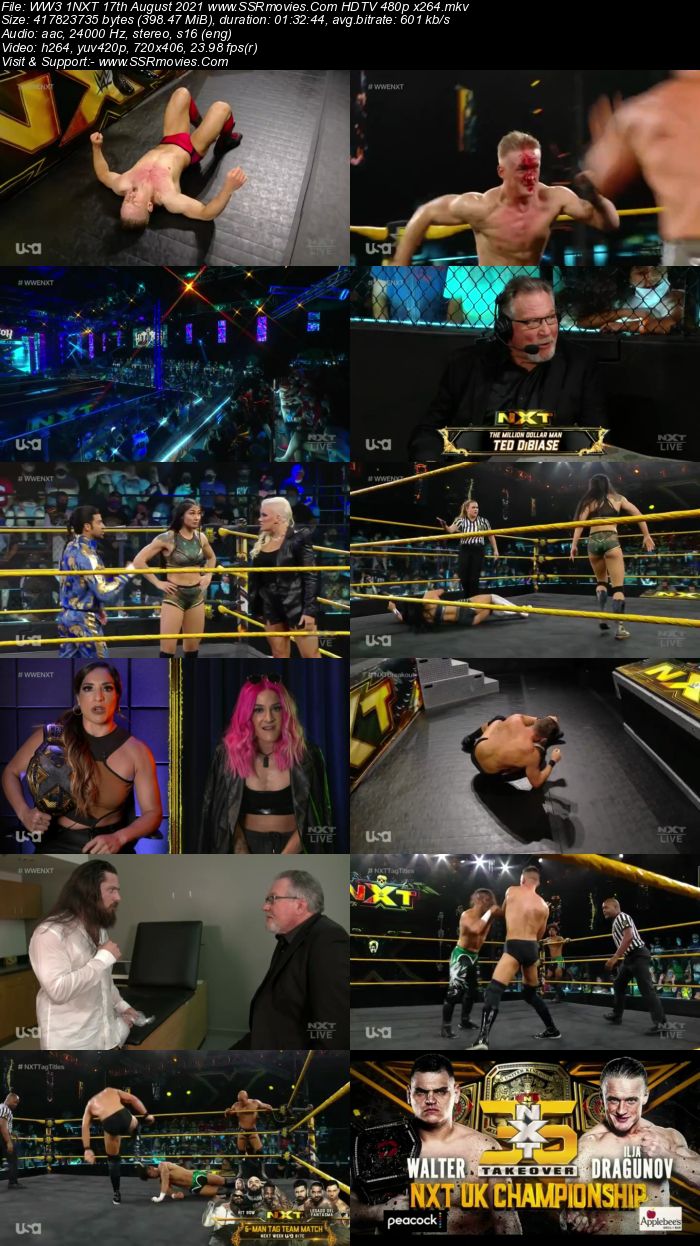 WWE NXT 17th August 2021 HDTV 480p 720p Full Show Download