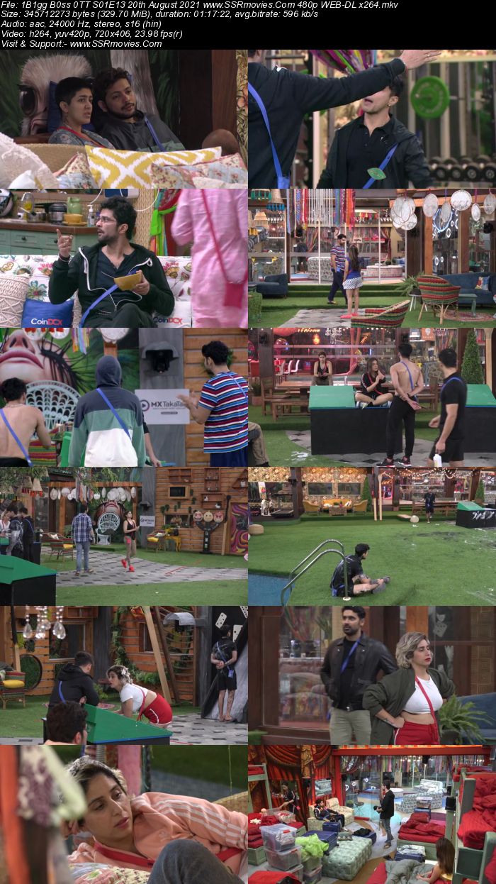 Bigg Boss 0TT S01E13 20th August 2021 480p 720p WEB-DL x264 300MB Download