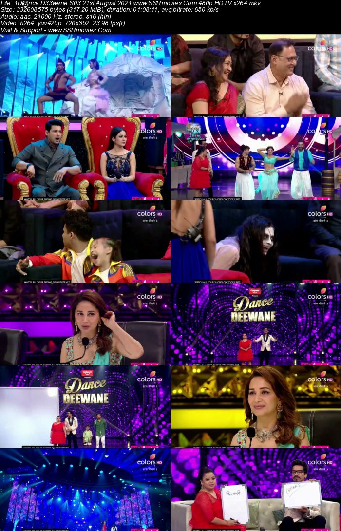 Dance Deewane S03 21st August 2021 480p 720p HDTV x264 350MB Download