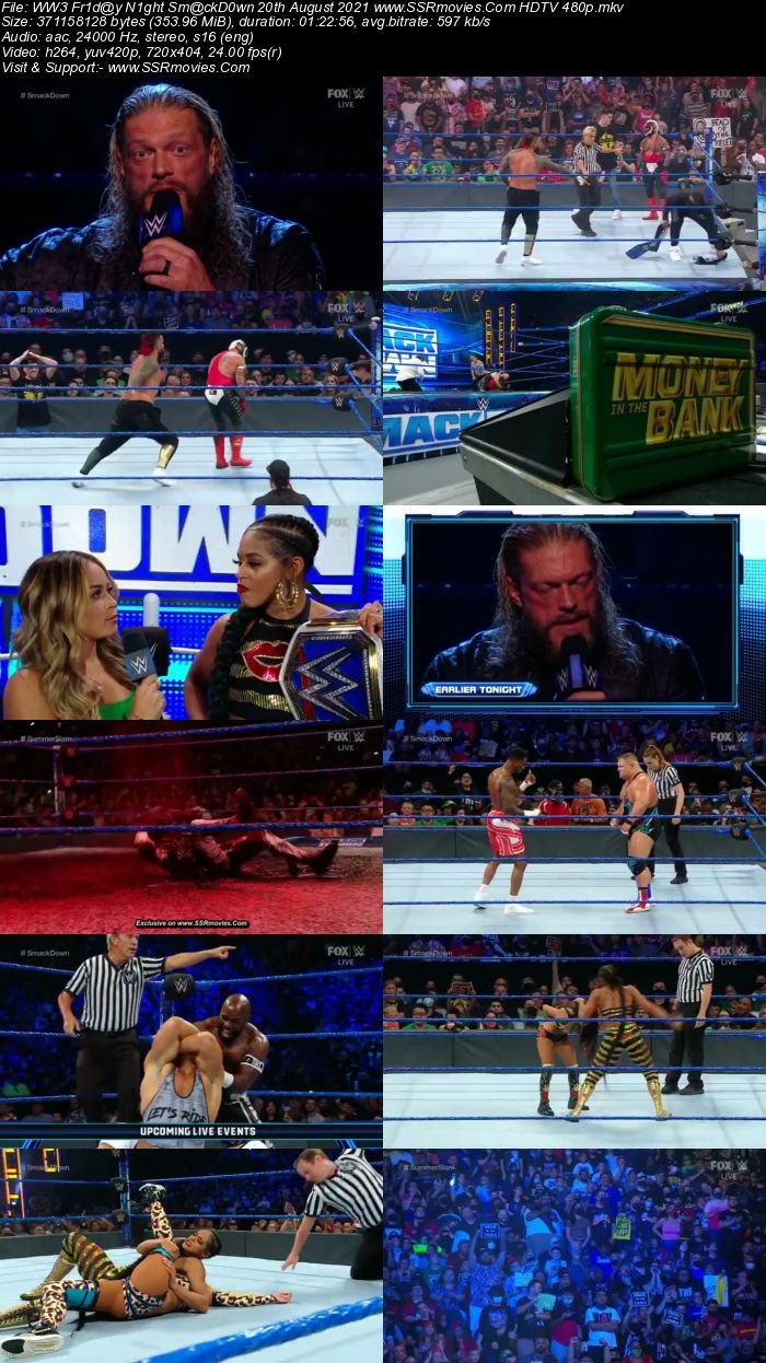 WWE Friday Night SmackDown 20th August 2021 HDTV 480p 720p Download