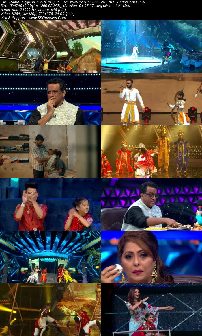 Super Dancer 4 21st August 2021 HDTV 480p 720p x264 300MB Download