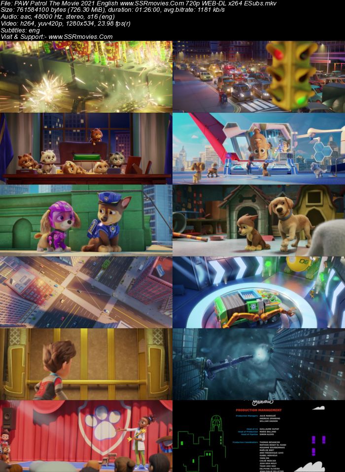 PAW Patrol: The Movie (2021) English 480p WEB-DL x264 250MB ESubs Full Movie Download