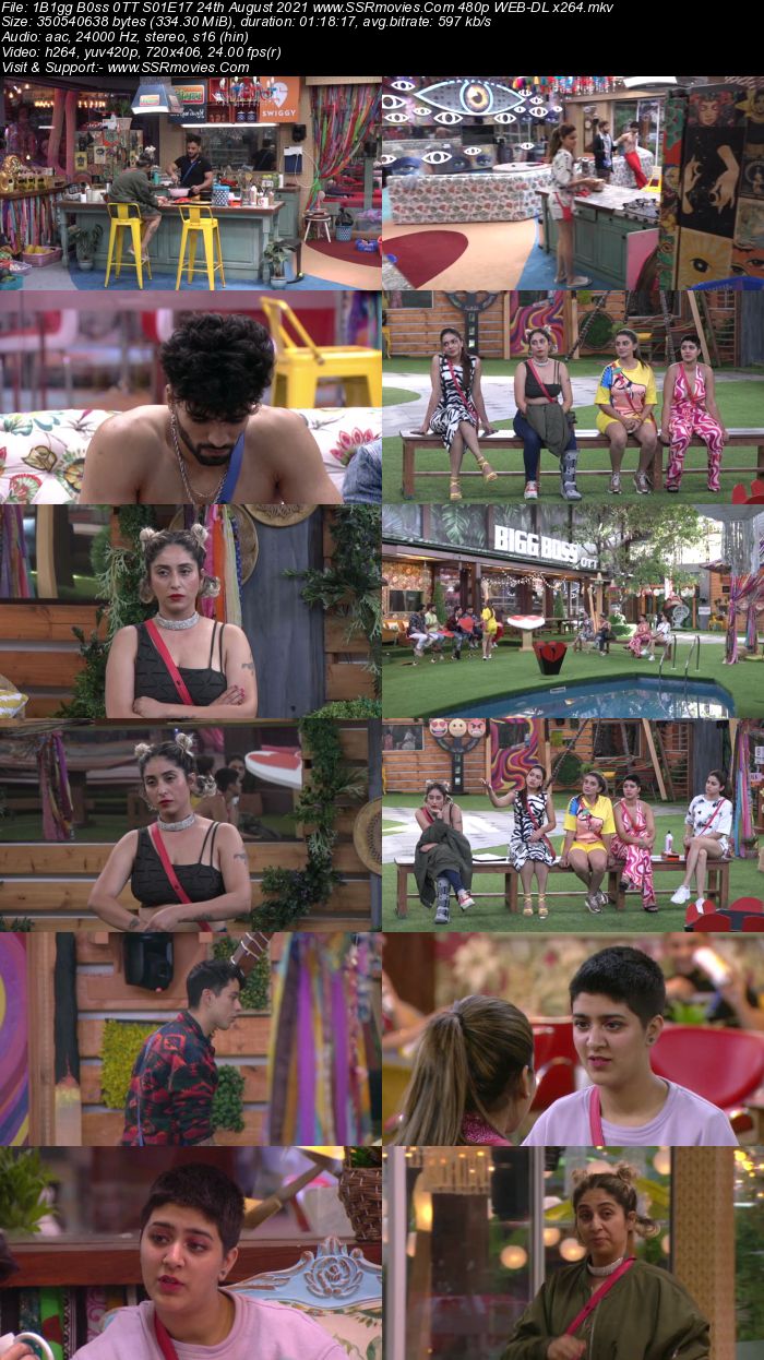 Bigg Boss 0TT S01E17 24th August 2021 480p 720p WEB-DL x264 300MB Download