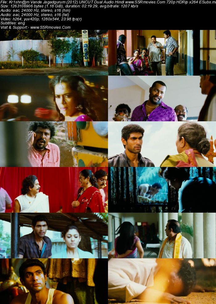 Krishnam Vande Jagadgurum (2012) UNCUT Dual Audio Hindi ORG 480p HDRip 450MB ESubs Full Movie Download