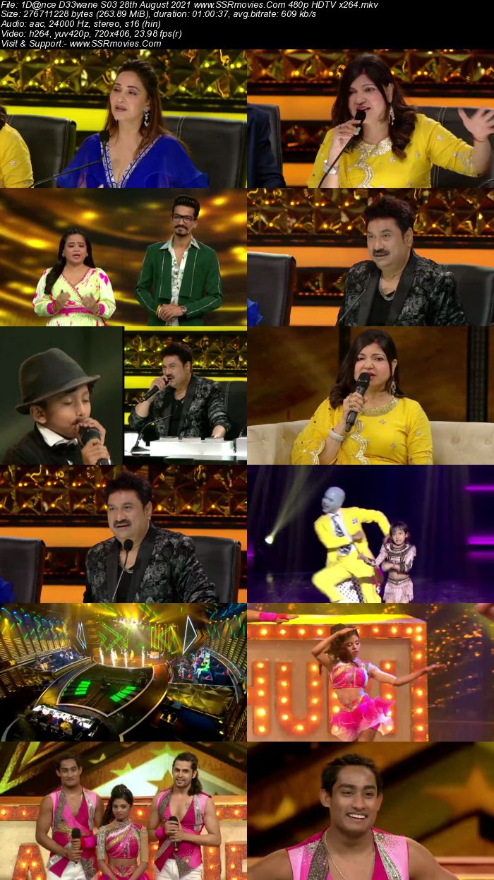 Dance Deewane S03 28th August 2021 480p 720p HDTV x264 350MB Download