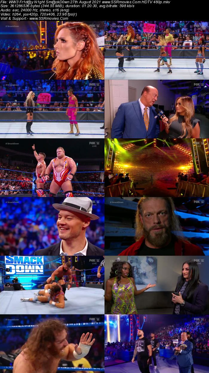 WWE Friday Night SmackDown 27th August 2021 HDTV 480p 720p Download