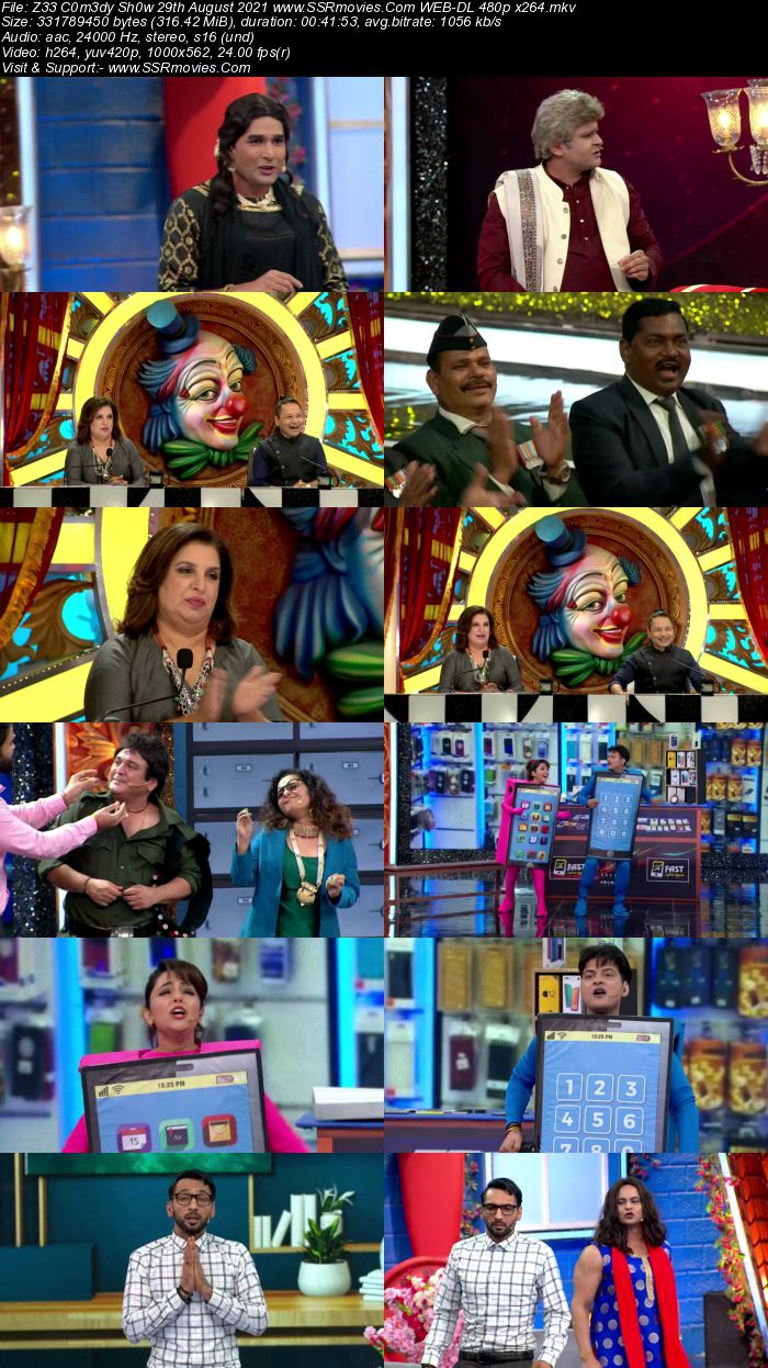 Zee Comedy Show 29th August 2021 480p WEB-DL x264 350MB Download