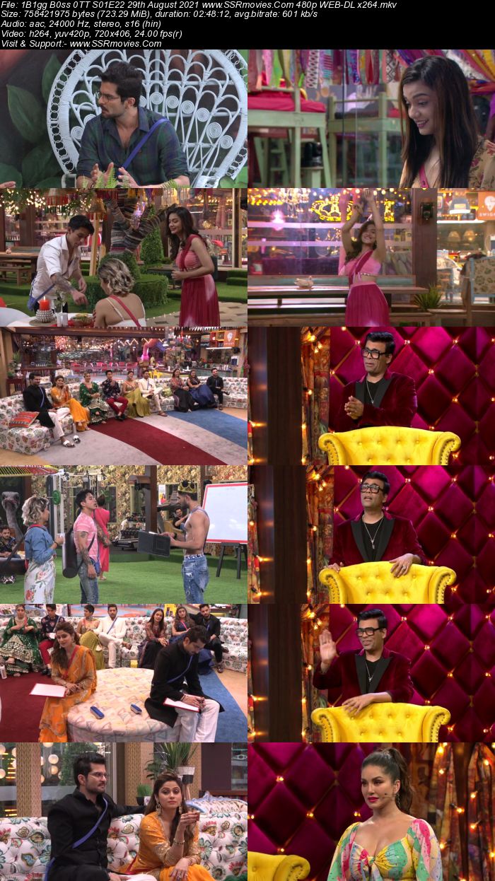 Bigg Boss 0TT S01E22 29th August 2021 480p 720p WEB-DL x264 300MB Download