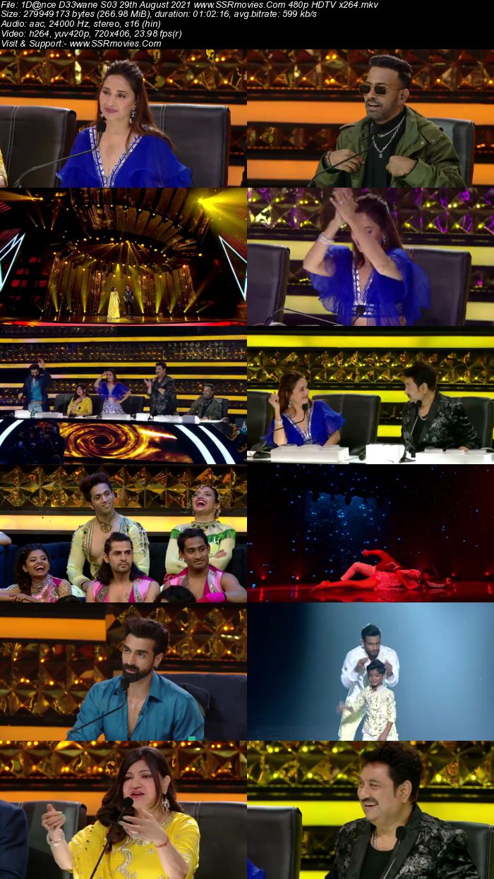 Dance Deewane S03 29th August 2021 480p 720p HDTV x264 350MB Download