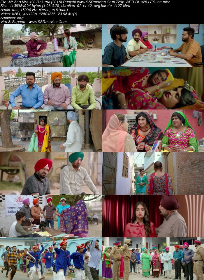 Mr & Mrs 420 Returns (2018) Punjabi 480p WEB-DL x264 400MB ESubs Full Movie Download