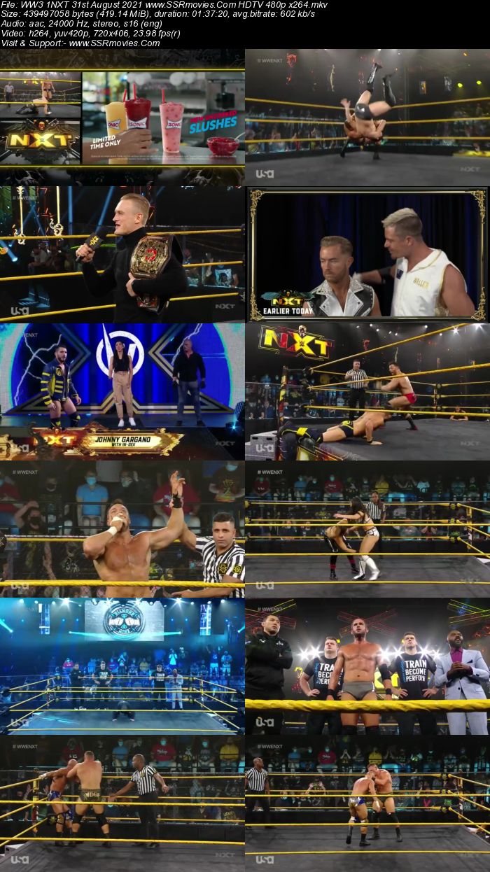 WWE NXT 31st August 2021 HDTV 480p 720p Full Show Download