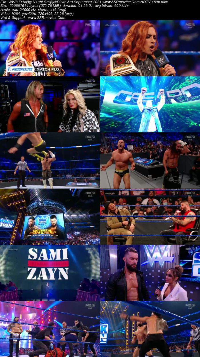 WWE Friday Night SmackDown 3rd September 2021 480p 720p HDTV x264 Download