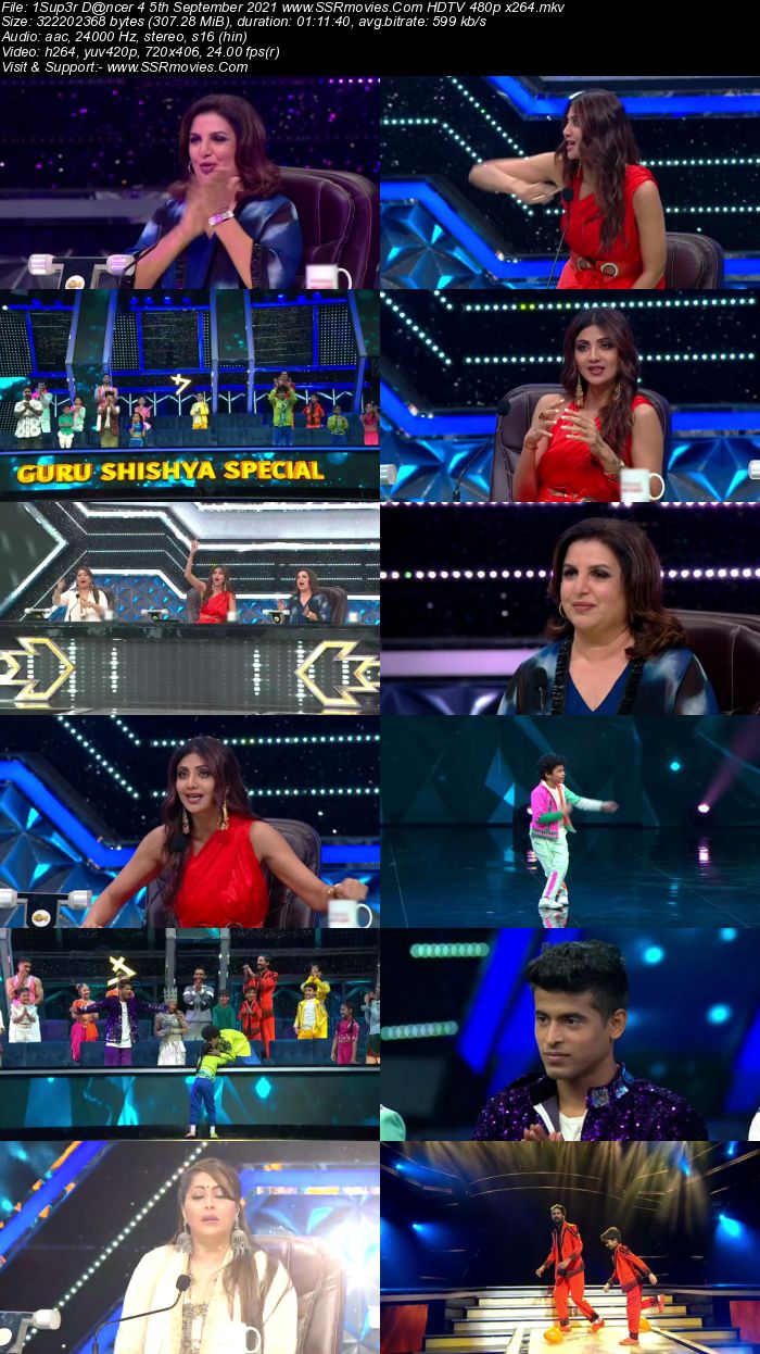 Super Dancer 4 5th September 2021 HDTV 480p 720p x264 300MB Download