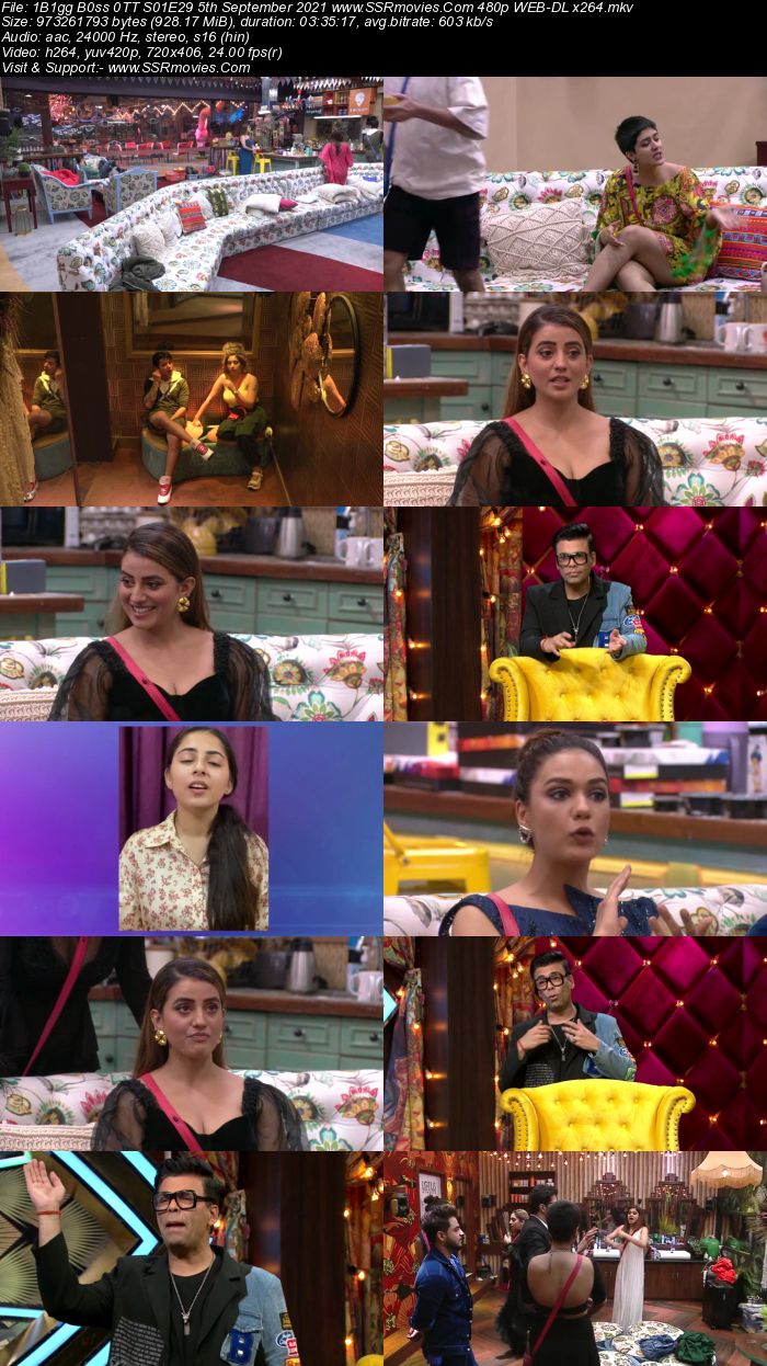 Bigg Boss 0TT S01E29 5th September 2021 480p 720p WEB-DL x264 300MB Download