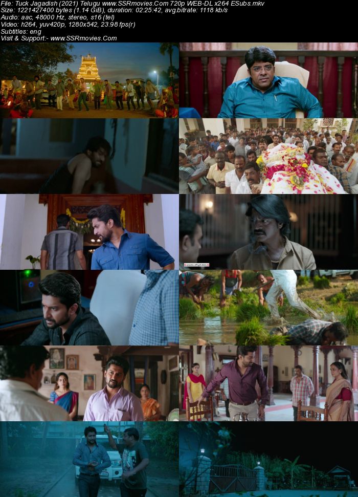 Tuck Jagadish (2021) Telugu 720p WEB-DL x264 1.1GB Full Movie Download