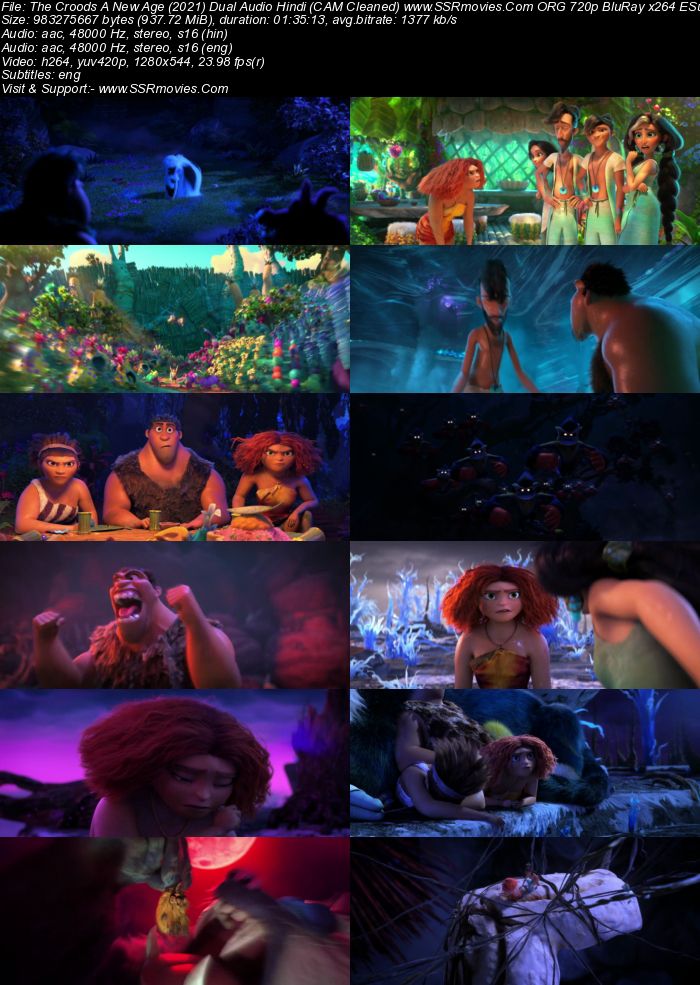 The Croods A New Age (2020) Dual Audio Hindi (Cleaned) 480p BluRay 300MB ESubs Full Movie Download