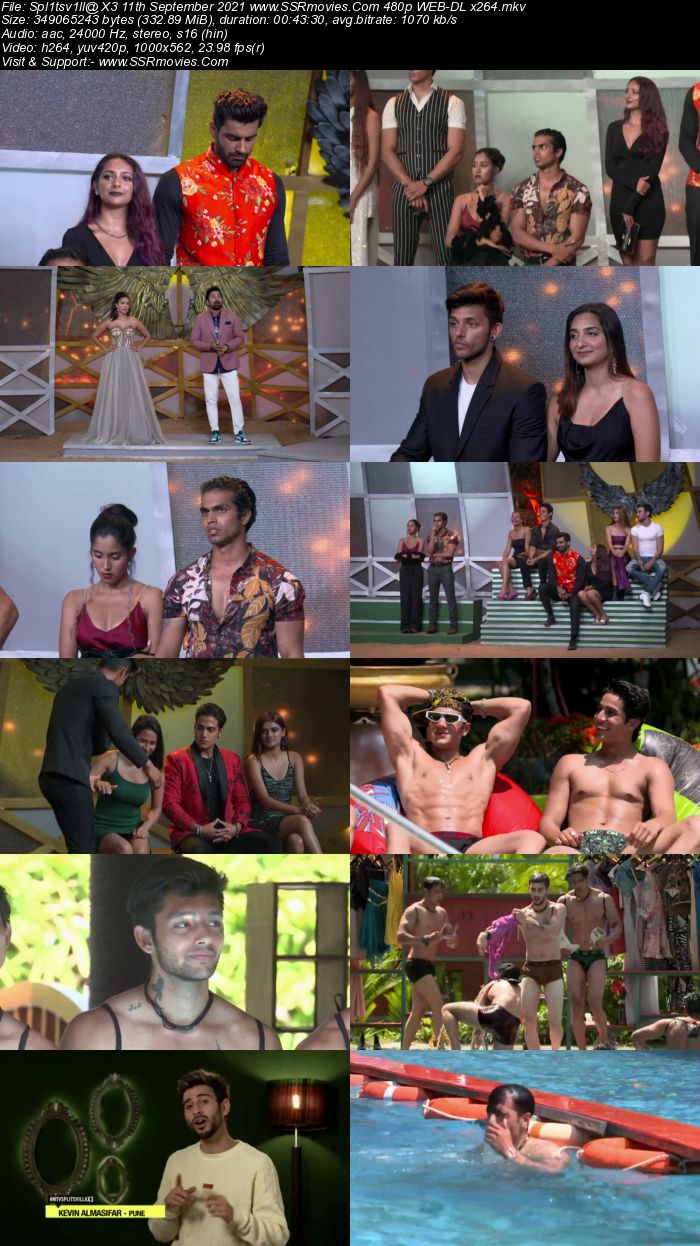 Splitsvilla X3 11th September 2021 480p WEB-DL x264 300MB Download