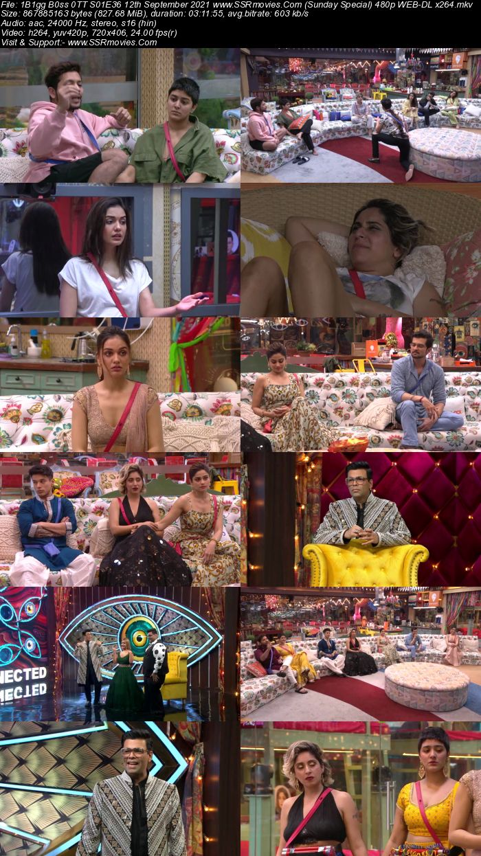 Bigg Boss 0TT S01E36 12th September 2021 480p 720p WEB-DL x264 300MB Download