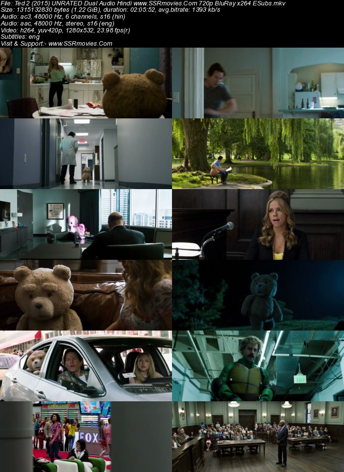 Ted 2 (2015) Dual Audio Hindi 720p BluRay x264 1.2GB Full Movie Download