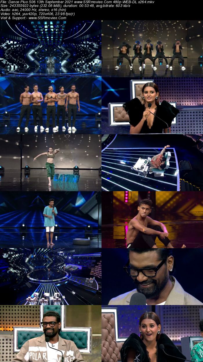 Dance Plus S06 13th September 2021 480p 720p WEB-DL x264 200MB Download