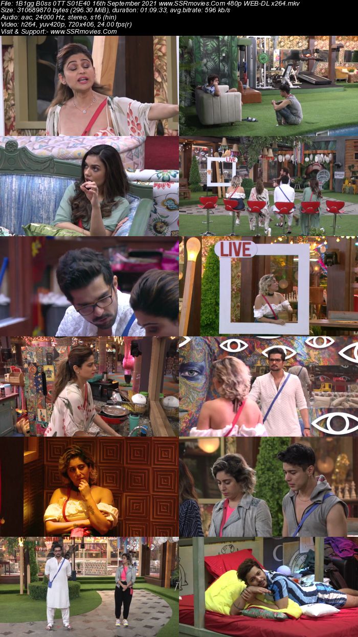 Bigg Boss 0TT S01E39 15th September Bigg Boss 0TT S01E40 16th September 2021 480p 720p WEB-DL x264 300MB Download