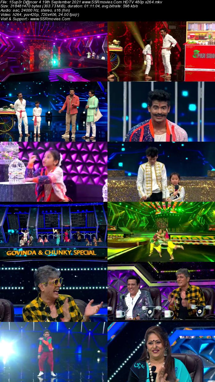 Super Dancer 4 19th September 2021 HDTV 480p 720p x264 300MB Download