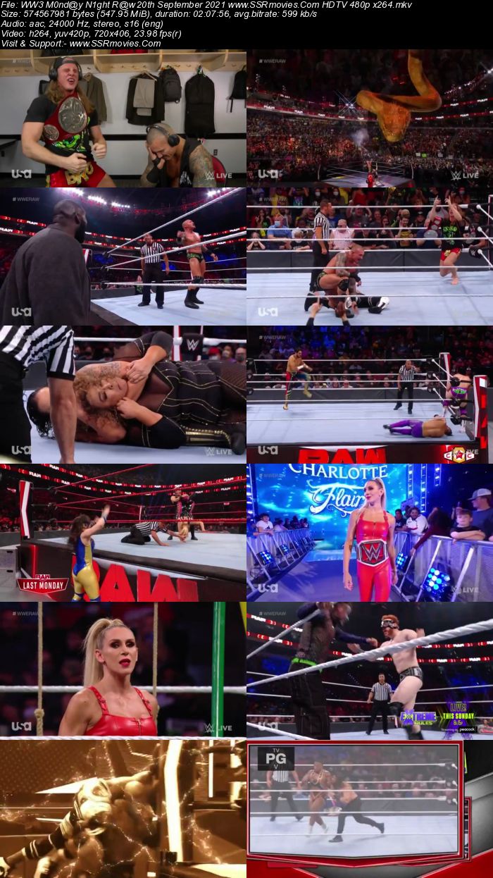 WWE Monday Night Raw 20th September 2021 HDTV 480p 720p Download