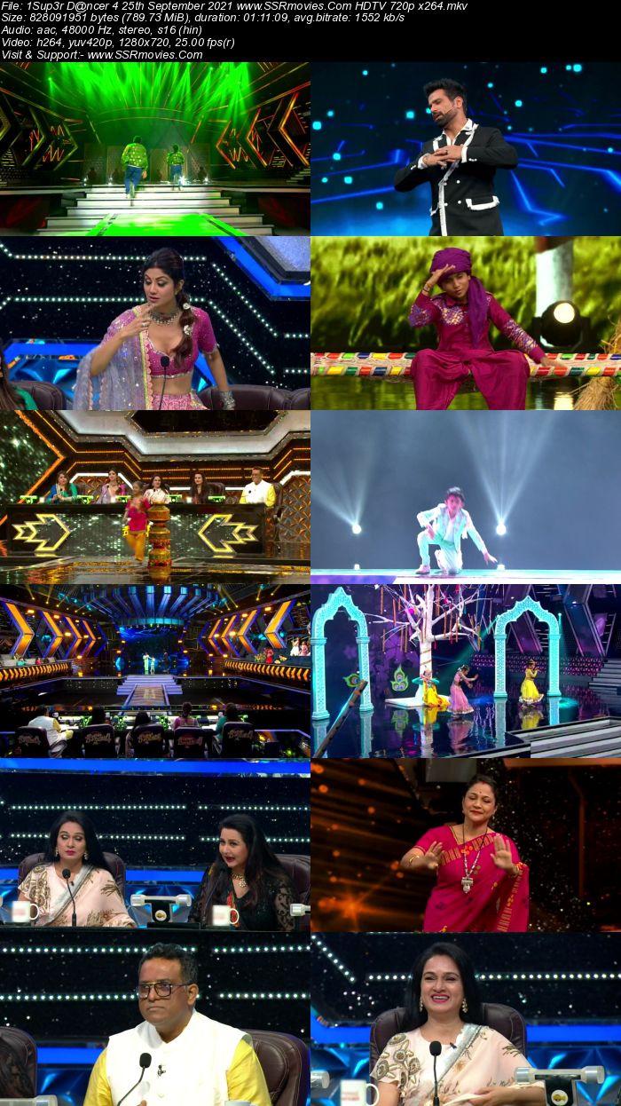 Super Dancer 4 25th September 2021 HDTV 480p 720p x264 300MB Download