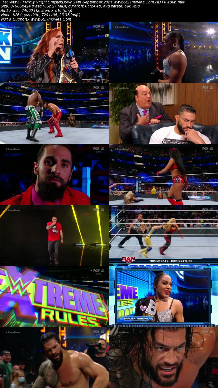 WWE Friday Night SmackDown 24th September 2021 480p 720p HDTV x264 Download